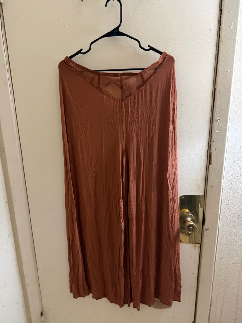 Women's Flowing Pants - Rust Brown